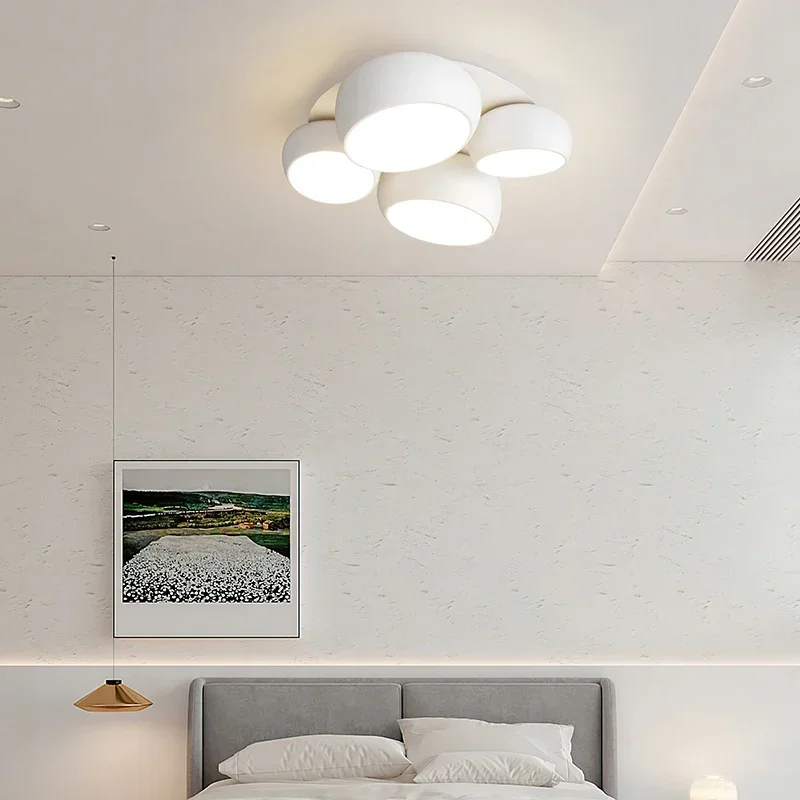 Nordic round Head LED Ceiling Chandelier Modern Minimalist Indoor Lamp for Restaurant Living Room Bedroom - Energy Efficient