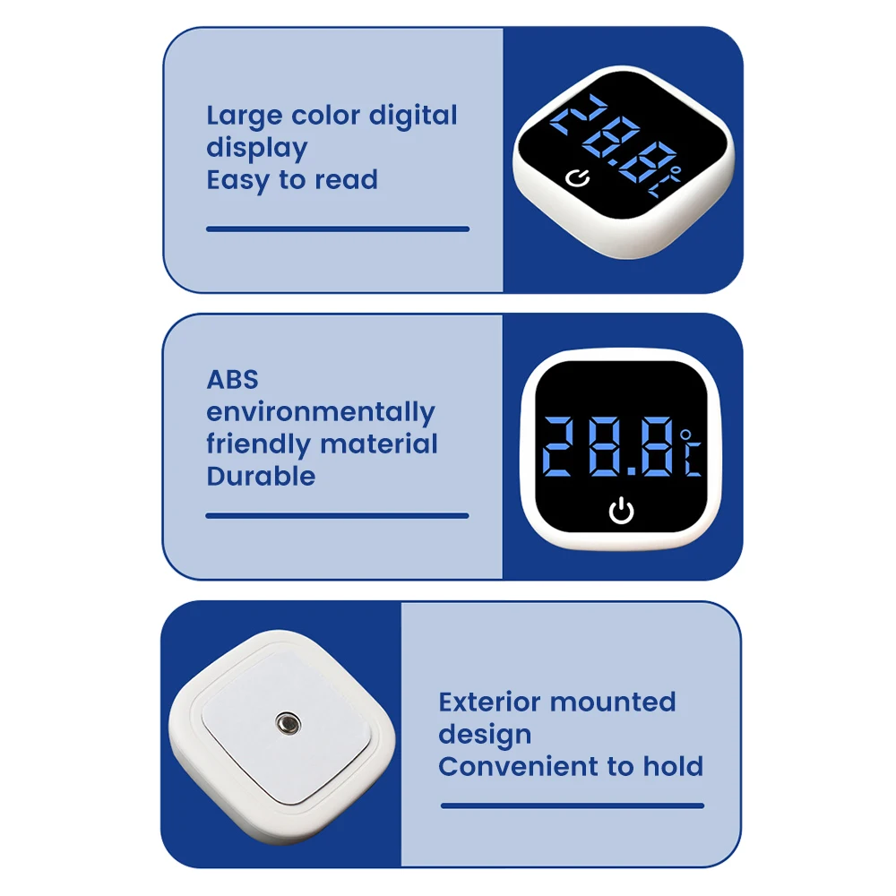 Termómetro Electrónico para pecera, dispositivo con pantalla Digital LED, carga tipo C, 0 ~ ℃ 60, con batería