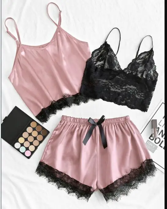 

Spring Summer Ladies Home Wear Nightdr Spwear Long Sve round Ne Polyester Fabric Comfortable Breathable Sp Pants