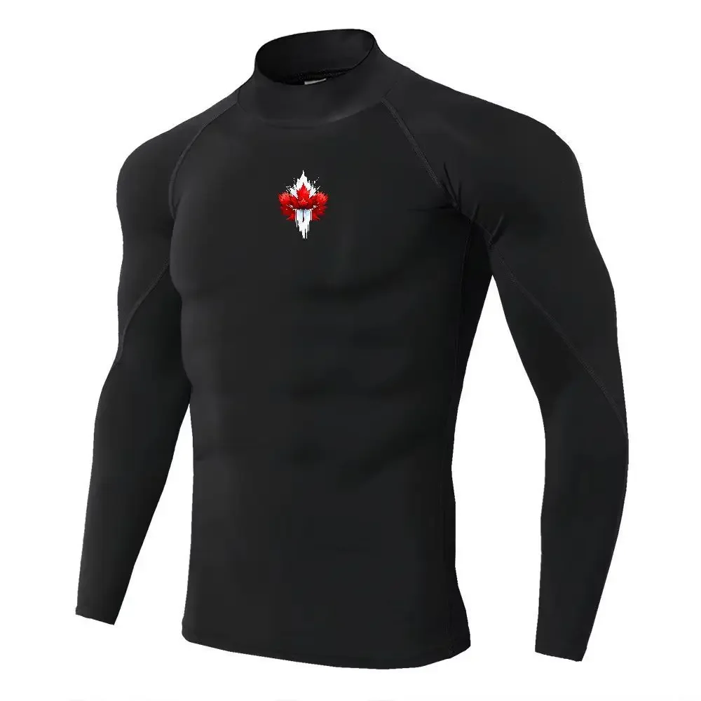 Men Sport T-shirt Quick Dry Bodybuilding Running Shirt Long Sleeve Compression Top Gym T Shirt Men Fitness Tight Men Underwear