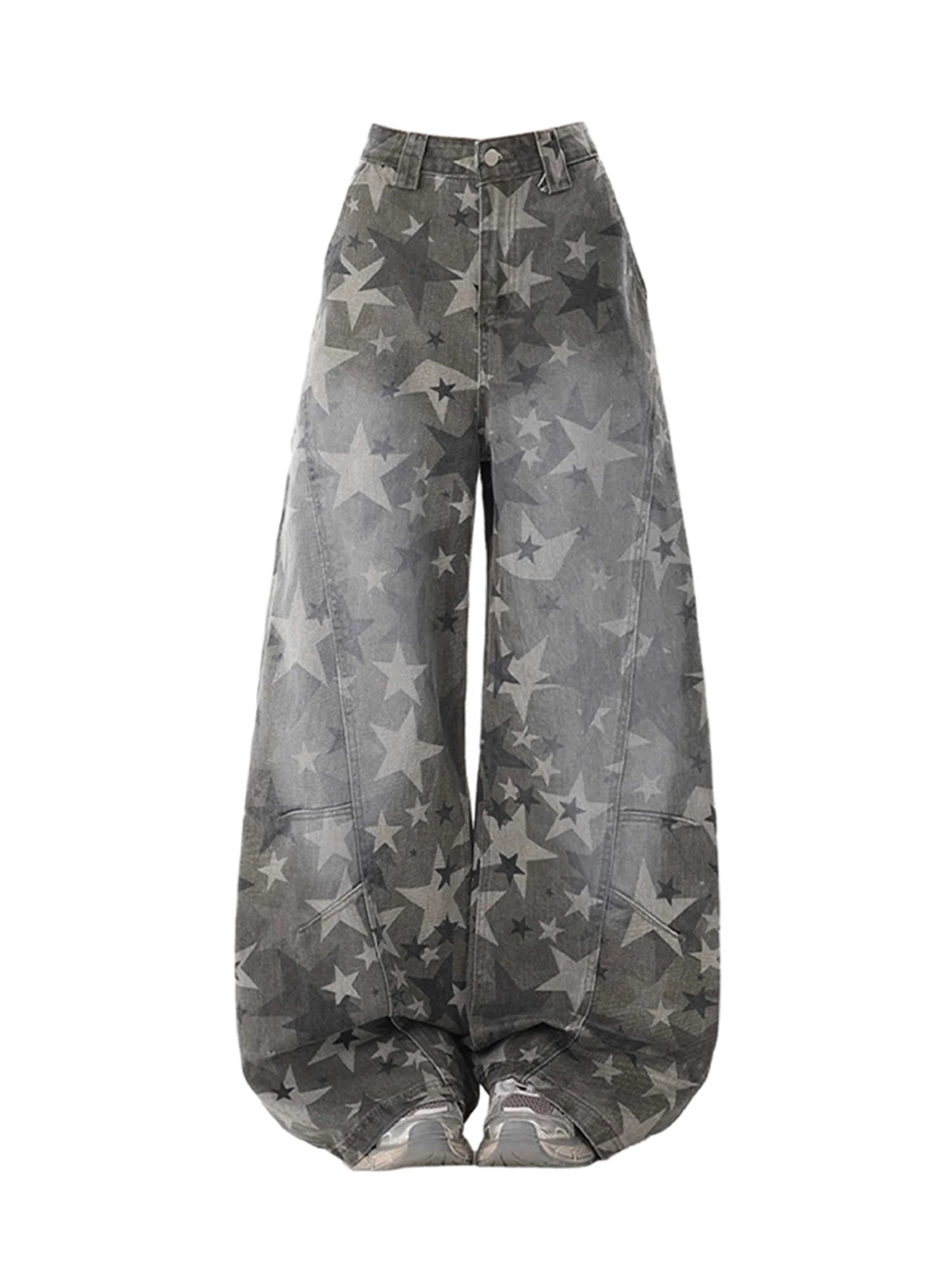 

Women's Y2k Camouflage Cargo Jeans Harajuku 90s Vintage Baggy Star Denim Trousers Japanese 2000s Style Oversize Jeans Pants 2025