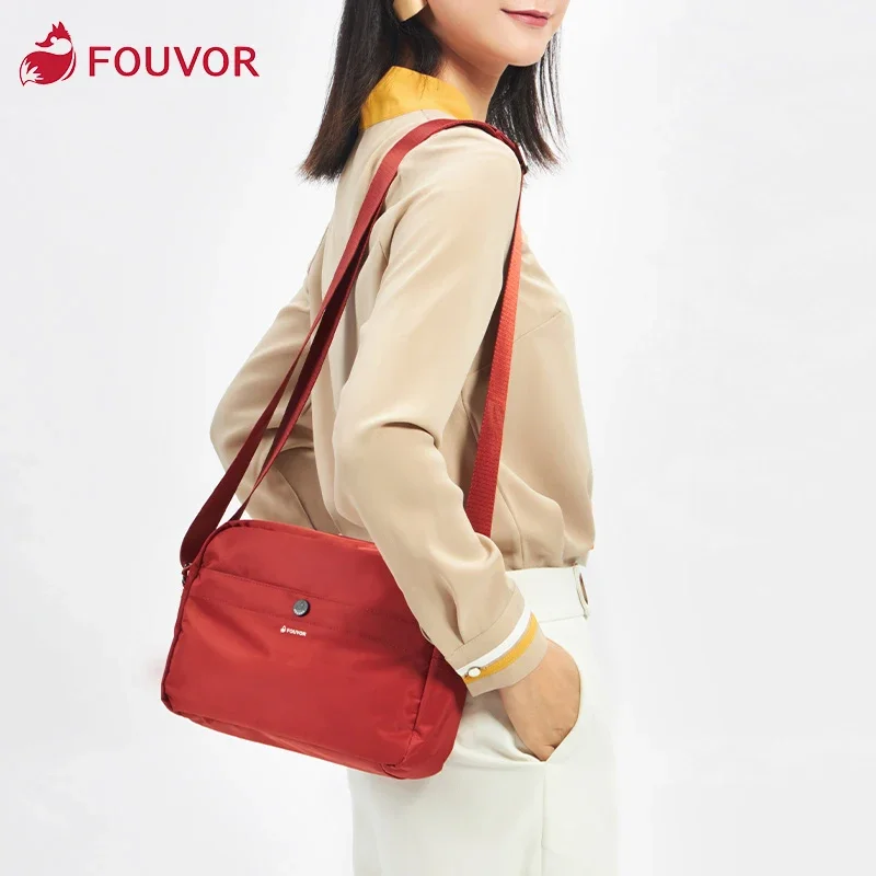 

Fouvor Women Crossbody Bag Fashion Casual Simple Oxford Cloth Waterproof Shoulder Bags Large Capacity Light Lady Bags 2918-08