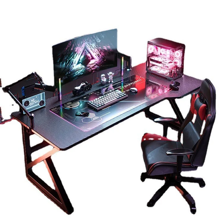 !@Adjustable Wooden Computer Desk for Home Game Tables Student Learning Writing-Simple Office