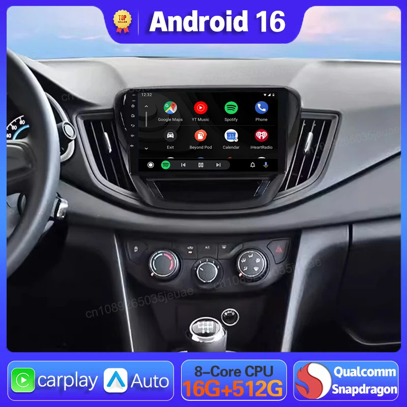 Android 16 Car Radio For Chevrolet CAVALIER 2016 2017 2018 2019 Carplay Auto GPS Multimedia 2 Din Head Unit Player Video Stereo