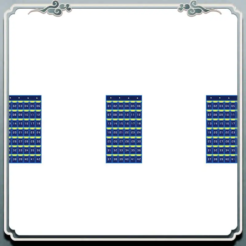 

AC76-3X 42 пронумерованные карманы, подвесной органайзер для мобильного телефона, подвесная сумка для хранения для классного калькулятора, держатели для телефонов