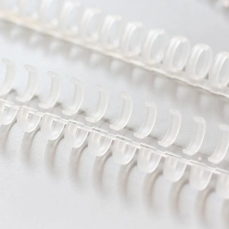 5pcs 30 Holes Loose-leaf Plastic Binding Ring Spring Spiral Rings Binder Strip For A4 Paper Notebook Stationery Office Supplies