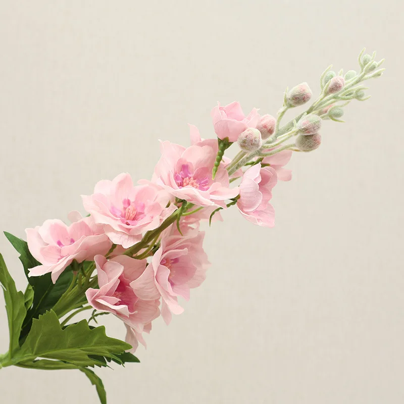 5Pcs/lot High-end Moisturizing Latex Delphinium Real Touch Artificial Flowers Luxuy Home Decor Fake Flowers Wedding Party Floral