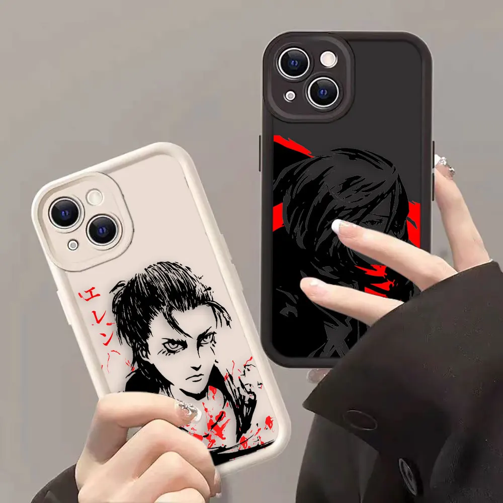 Black Attack On Titan Cartoon Phone Case Cover For OPPO REALME 13 12 11 9 8 7 5 GT 6 NARZO 60 50 I X PRO PLUS MASTER