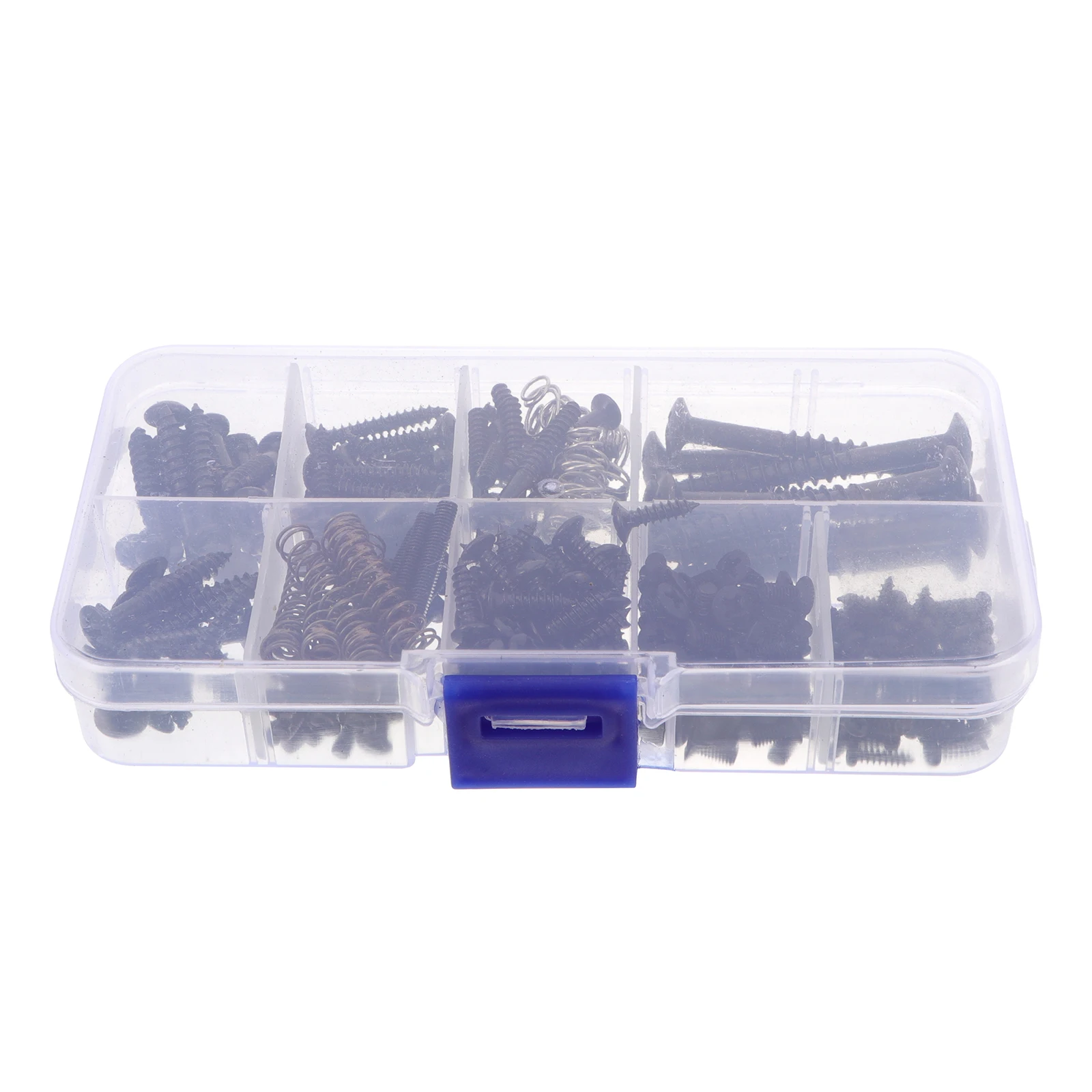 

240Pcs Guitar Mounting Kit Heavy Duty Steel Screw Set with Springs for Instrument Installation Easy Fit Replacement Parts Black