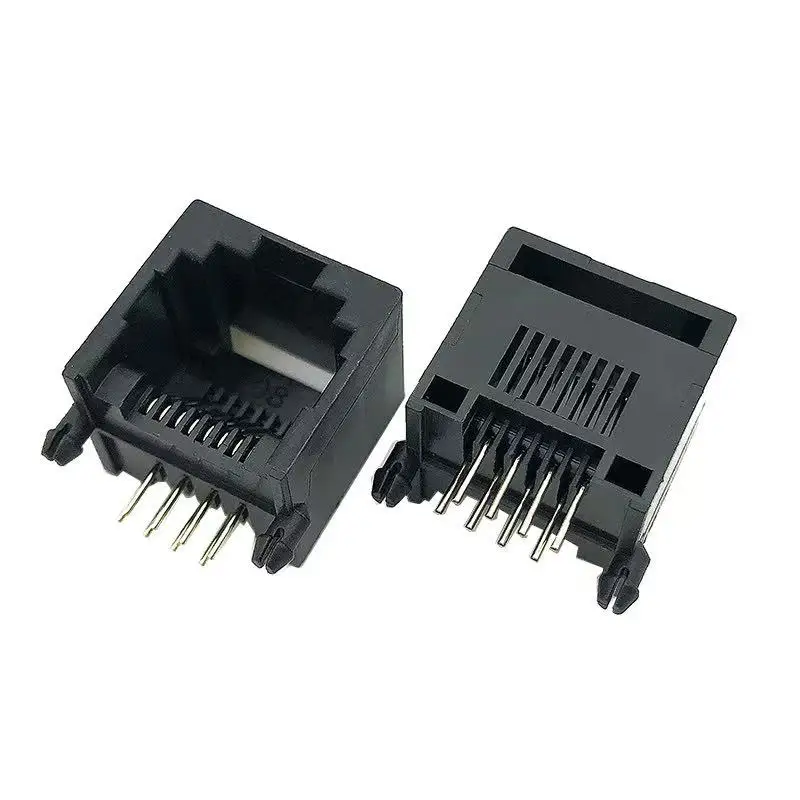 40PCS 5521 RJ45 network socket without ears, all-plastic 8P8C telephone line crystal head socket with 8-core RJ45 interface