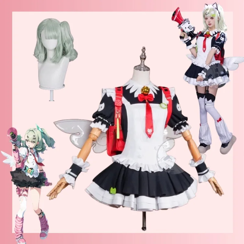 

Game Zenless Zone Zero Sunna Cosplay Costume Sweet Lolita Maid Dress Suit Bag Wig for Women Girls Halloween Anime Party Outfit