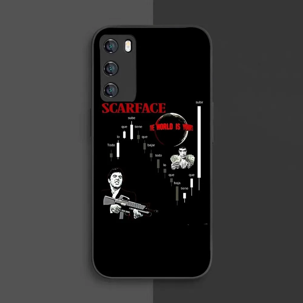 Scarface 1983 filme al pacino caso de telefone para samsung galaxy a52 a12 a51 s21 borda s22ultra s23 s20lite plus ultra preto capa