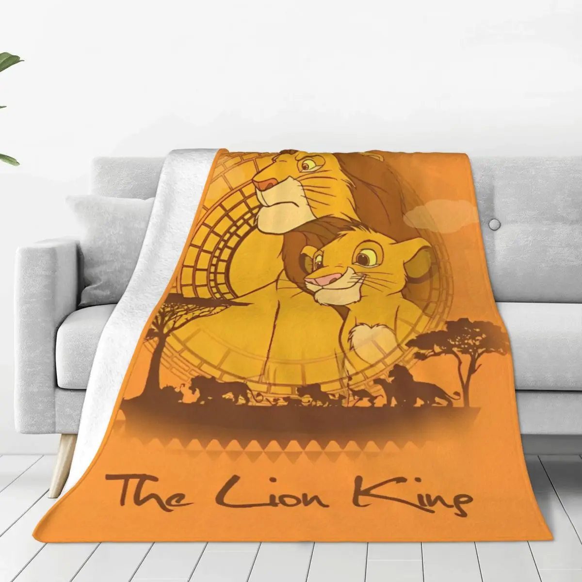 The Lion King Flannel Blankets Super Soft Throw Blanket for Outdoor Camping Pattern Bedspread Sofa Bed Cover