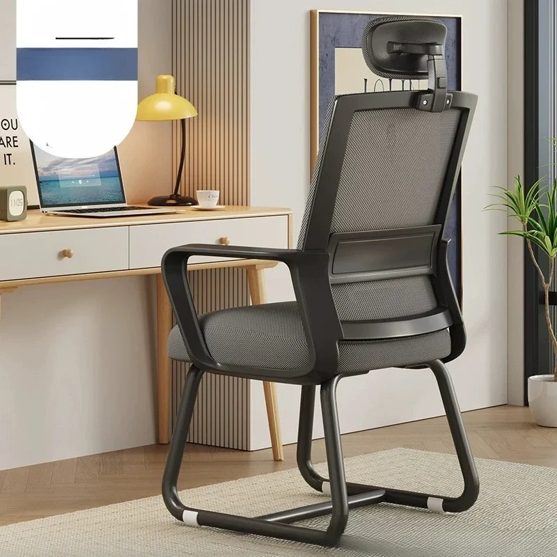 Cadeira de escritório ergonômica de malha, cadeira de mesa de computador, encosto alto, suporte lombar, giratória ajustável, cadeira de rolamento, estudo em casa, assento de dormitório