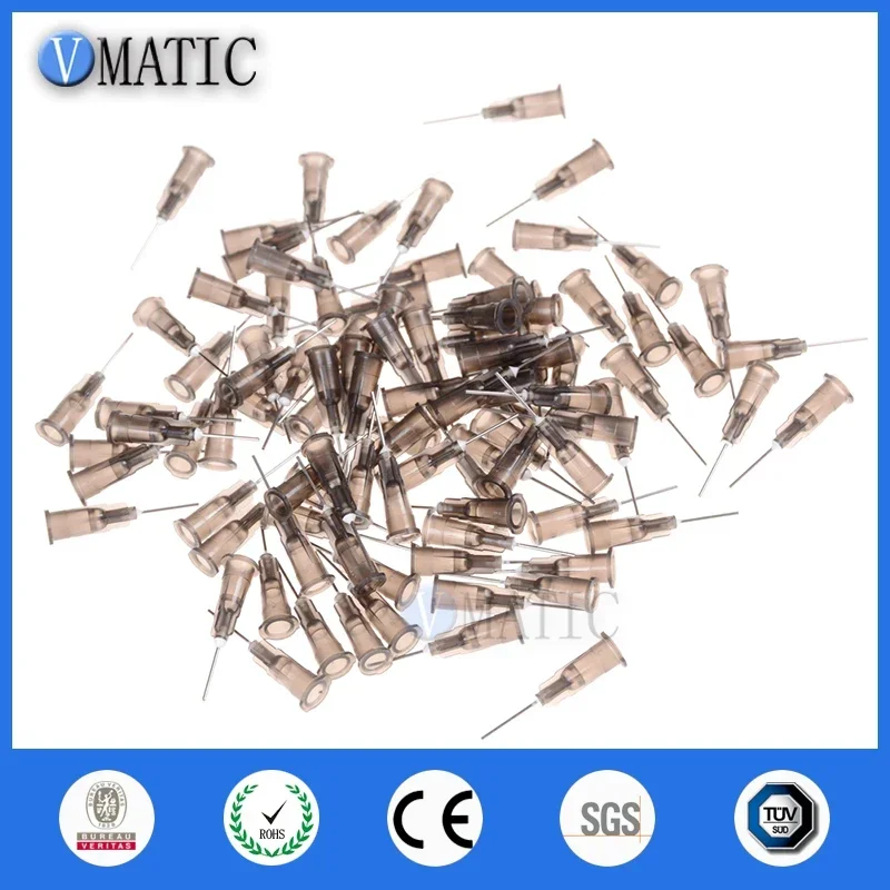 Free Shipping 100pcs 22Ga 1/2 Inch Industrial Dispensing Needle Blunt Tip For Liquid Dispenser Adhesive Glue