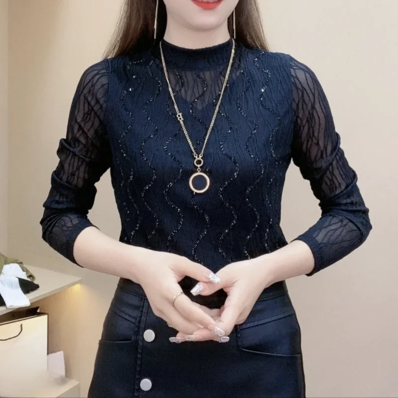 

Модная тонкая дышащая женская базовая футболка с длинным рукавом для осени и зимы, новая модель, утягивающая, легкая, в стиле Gentle Wind