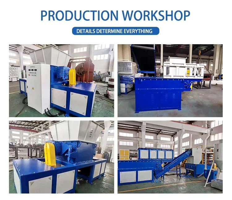 2 Tons/Hour Plastic Wood Crusher Shredding Small Double Shaft Scrap Iron Metal Waster Carton Clothes Mini Tire Shredder Machine