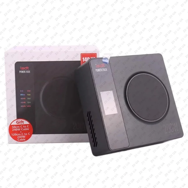

ISDT Power 200X AC100~240V 200W Multi Protocol Independent Channel Magnetic Wireless Quick Charger