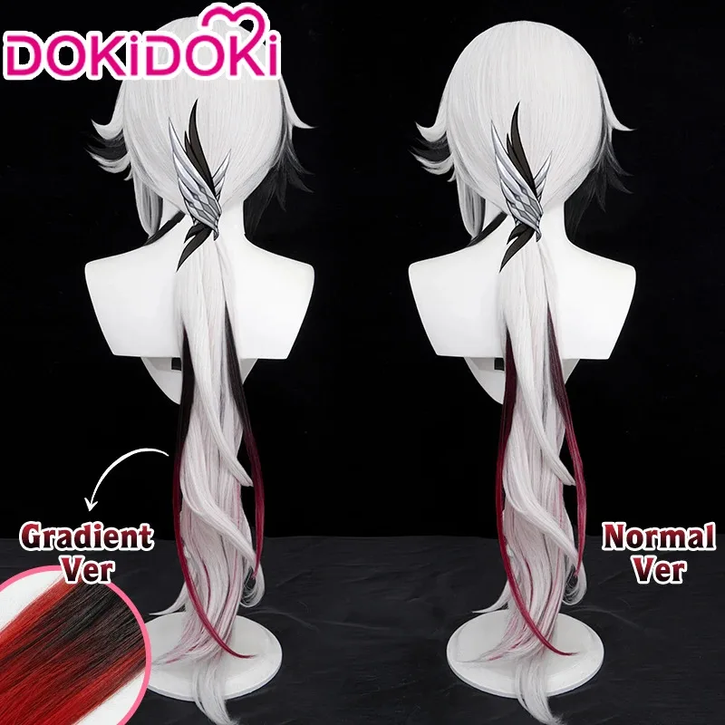 IN STOCK Arlecchino Wig Game Genshin Impact Fatui Harbinger Cosplay Wig DokiDoki Fontaine Peruere Arlecchino Gradient Wig