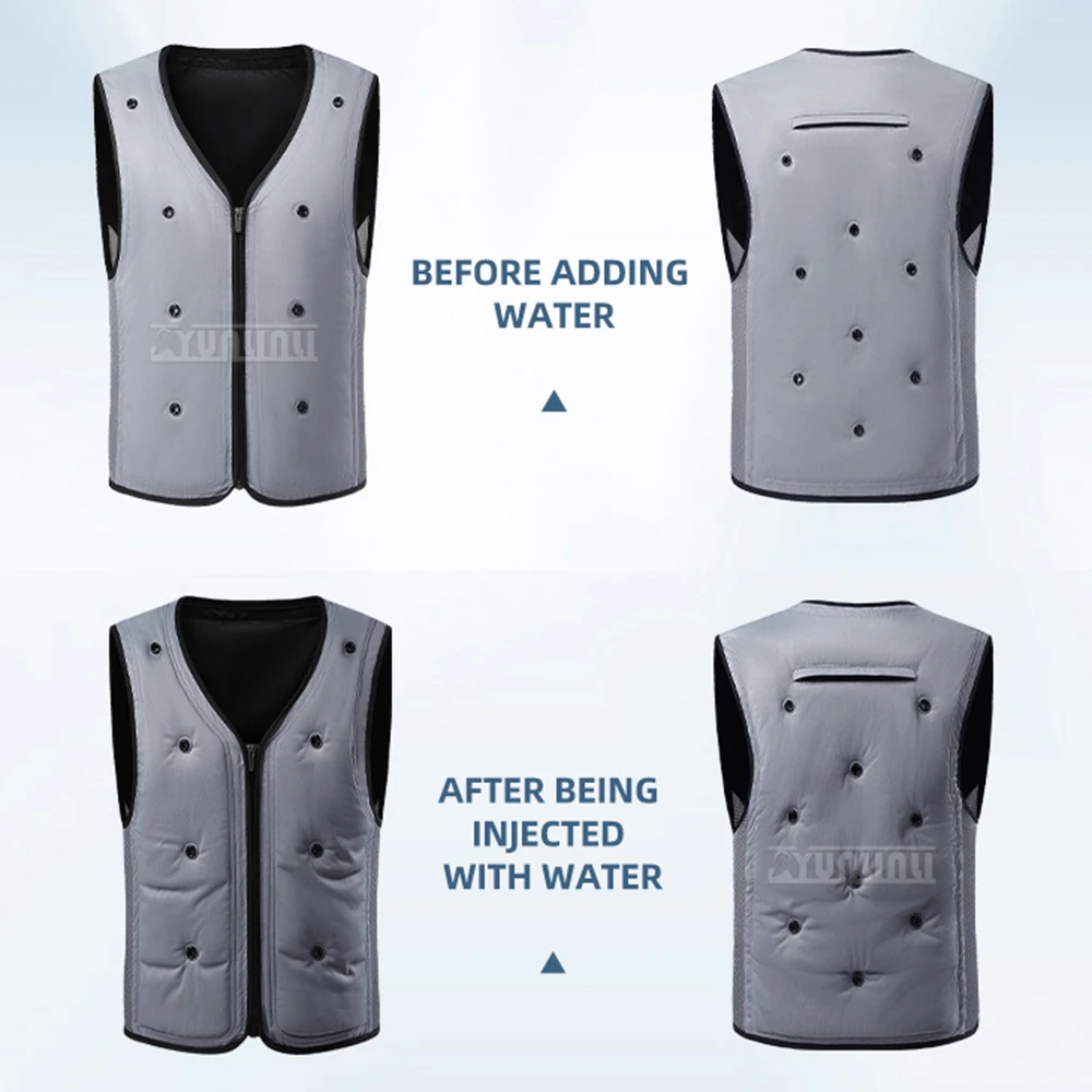 

Летний охлаждающий костюм с водяным охлаждением для уличных строителей, жилет с кондиционером, солнцезащитная спецодежда