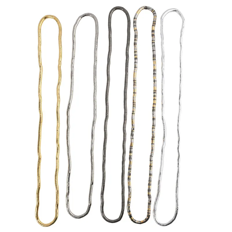 6mm 90cm DIY Eisen biegbare flexible gedrehte Schlangenkette Halskette, 1 Stück/Packung – Detail 9