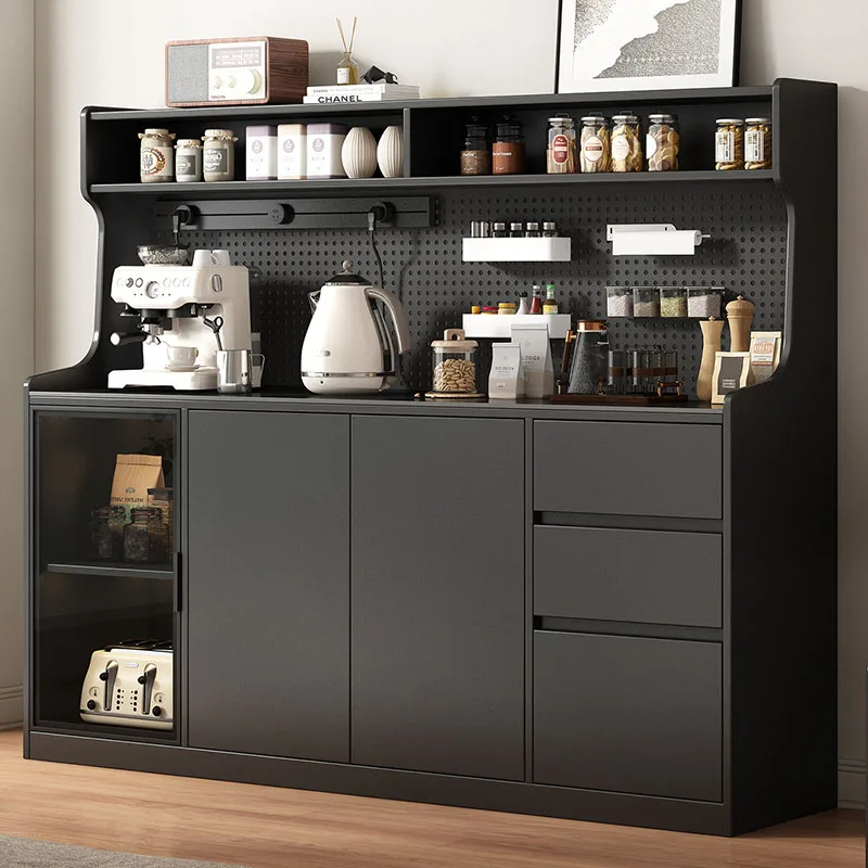 Black Commercial Bar Cabinet Restaurant Shop Designer Wood Modern Cocktai Wine Cabinet Whiskey Vitrina Drinking Bar Furniture