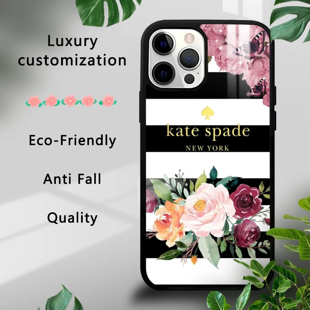 

K-Kate S-SpadeS Phone Case For iPhone 16 15 14 13 12 11 Pro Xs Max Mini Plus Celulares Hard Funda