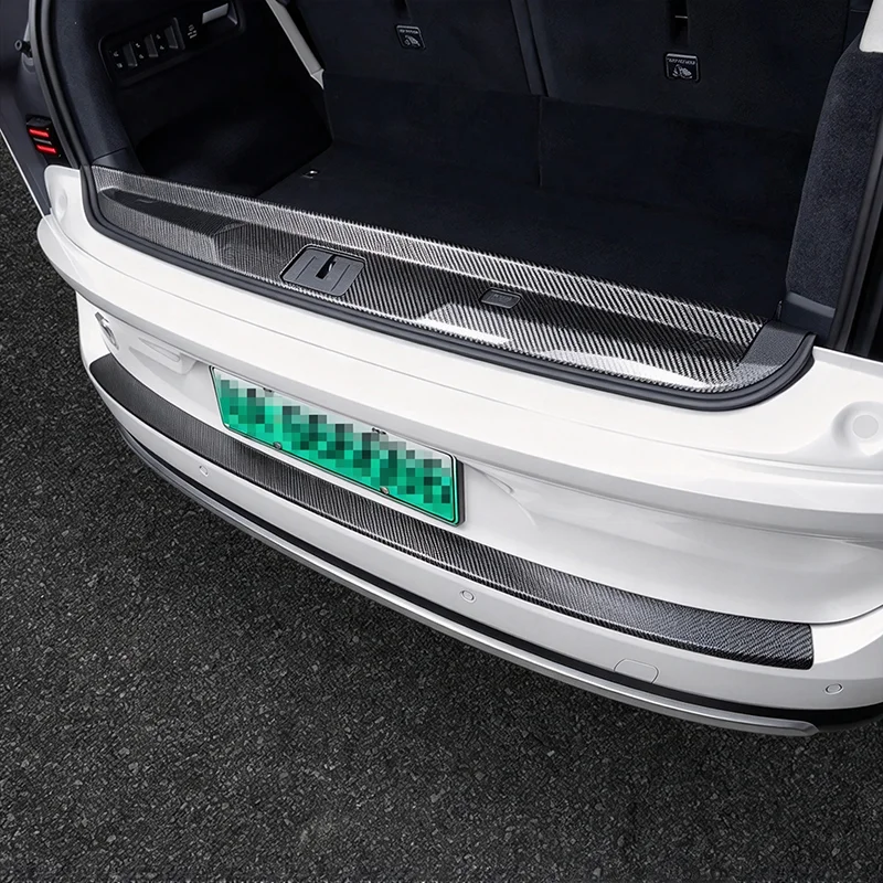 For ZEEKR 9X 2025 2026 Car Rear Guard Plate Trunk Protective ABS Carbon fiber Pattern Cover Interior Accessories