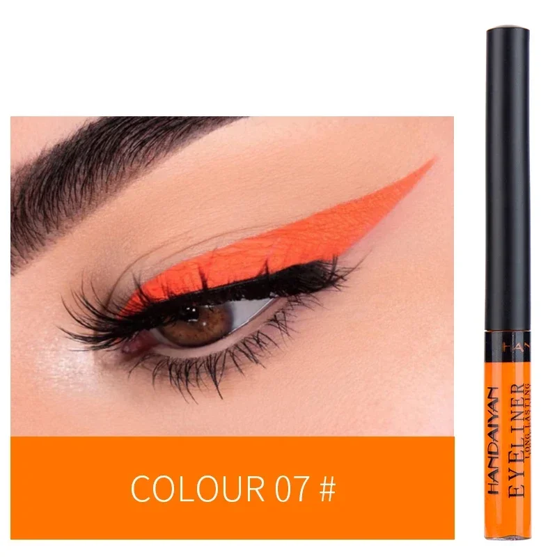 Matt Flüssigen Eyeliner Schnell Trocken Wasserdichte Bunte Neon Eyeliner Bleistift Weiß Blau Lila Farbe Eyeliner Kosmetik Make-Up-Tool