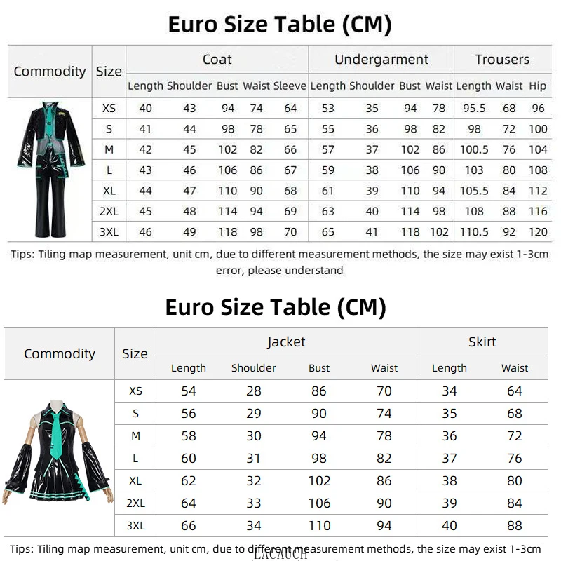 Anime Mikuo mâle femme Version Cosplay Costume noir veste en cuir PU pantalon fantaisie Halloween tenue de fête femmes hommes perruques vertes