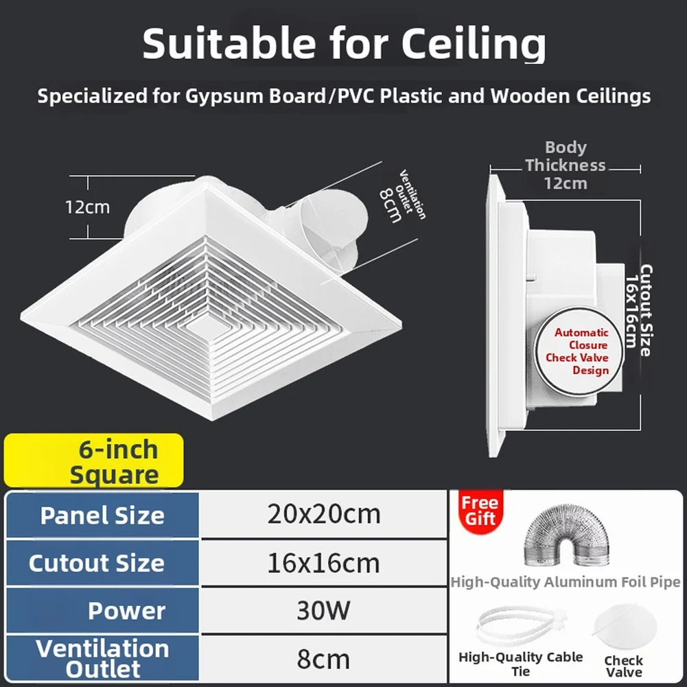 6 Inches 8 Inches 9 Inches Cei - Home Bathroom Ventilation ulasan dan harga