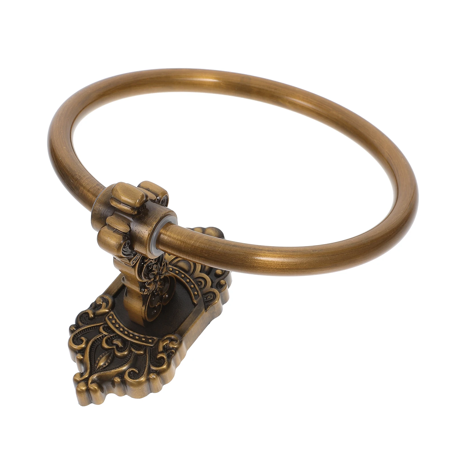 

Bathroom Towel Ring Aluminum Round Wall Mounted Hand Towel Holder for Modern European Style Decorative Towels Rack Storage