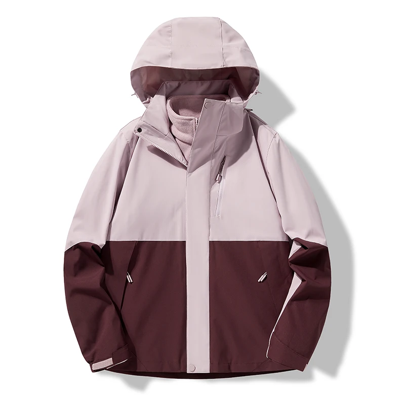 Warm Camping Hiking Jacket Men Autumn Winter Outdoor Sports Coats Unisex Windbreaker Couple Waterproof Jackets Two-piece Set image 5