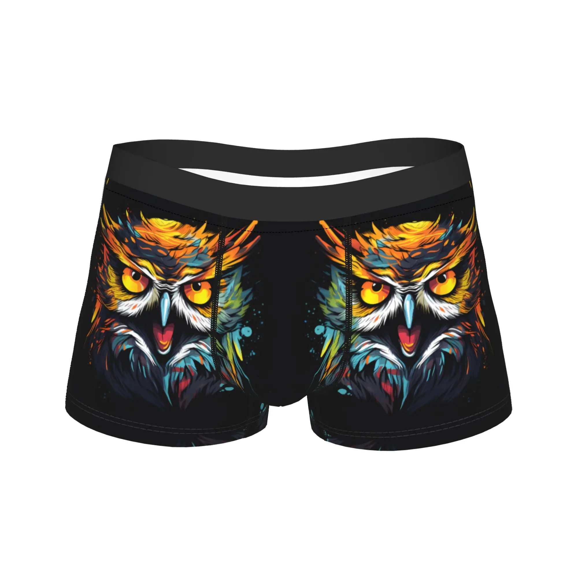 

Мужские трусы-боксеры с принтом «Сова с большим ртом» золотого цвета, большие размеры, качественные, оригинальные, с принтом, для ночного отдыха