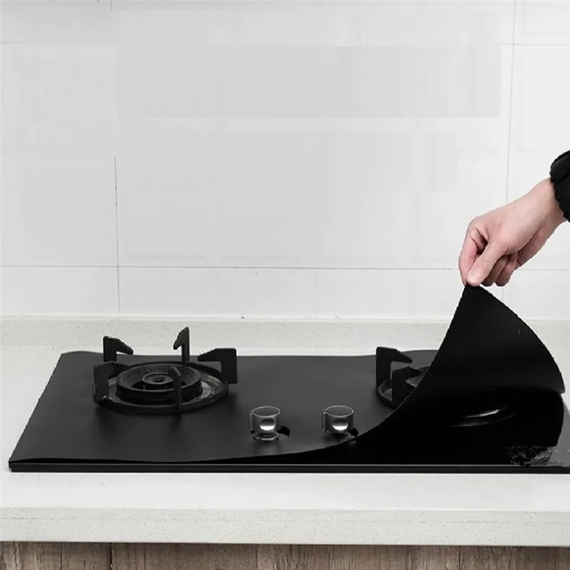 MSOR Gas Stove Oil Pad High Temperature Resistant Gas Stove Protection Mat Stove Cleaning Pad Need to Open Your Own Holes