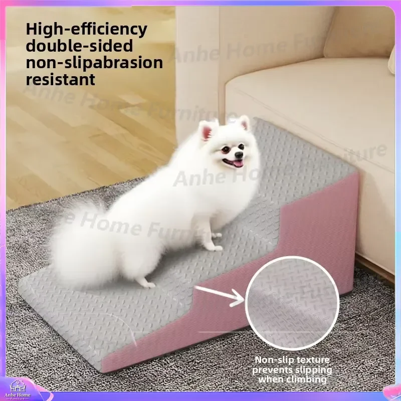 Pet Stairs for Small Dogs and Cats Non Slip Wedge Design Easy to Clean Wear Resistant Climbing Ladder Ramp Steps Indoor