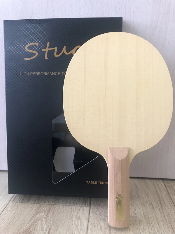 Stuor BLUE Carbon Hinoki Table Tennis Blade Hinoki Wood Ping Pong Racket 7 Layers With Fiber Carbon Fast Attack FL ST CS