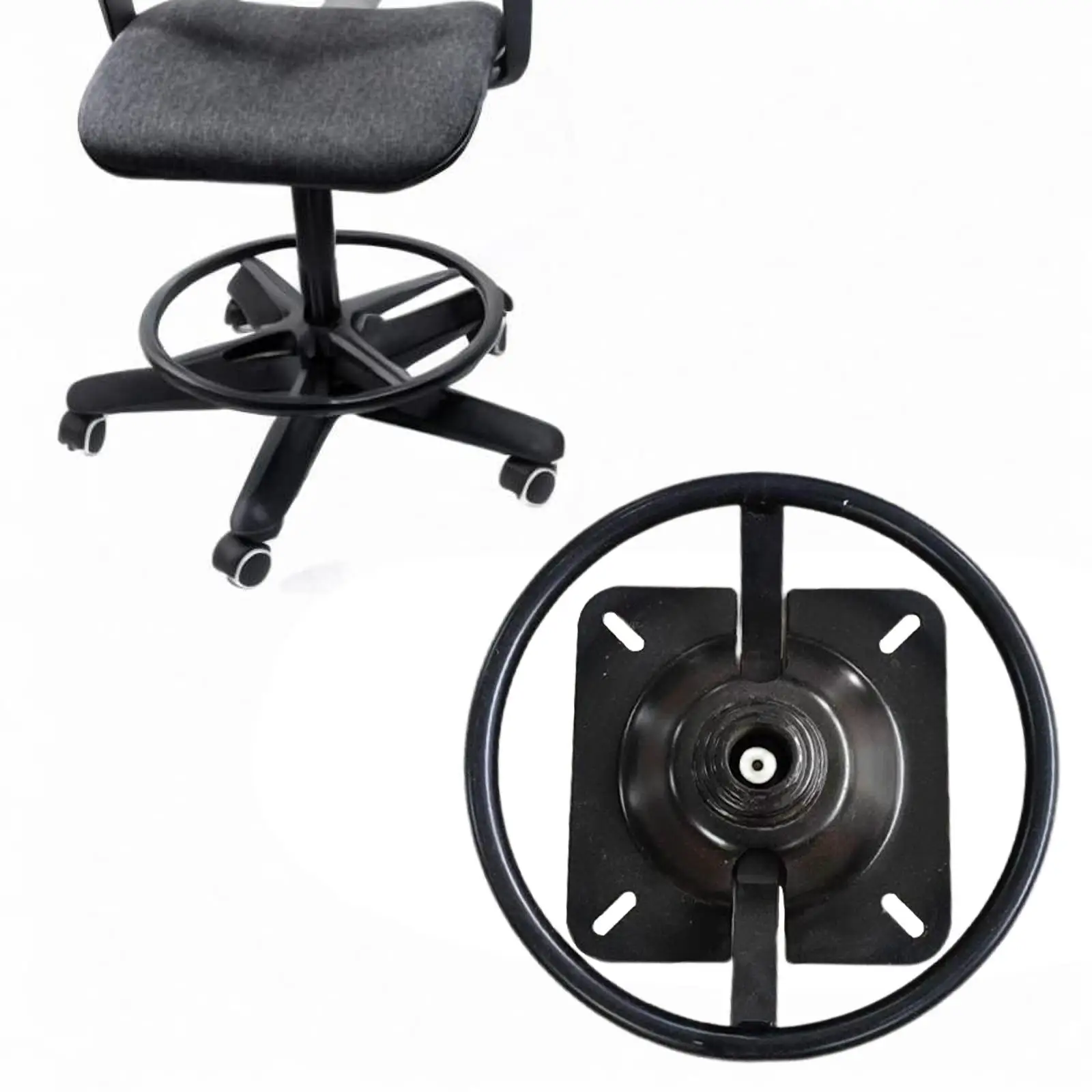 

Chair Swivel Base Replacement Furniture Ring Base Swivel Chair Chassis Heavy Duty 25cm for Barstools Office Chair Gaming Chairs