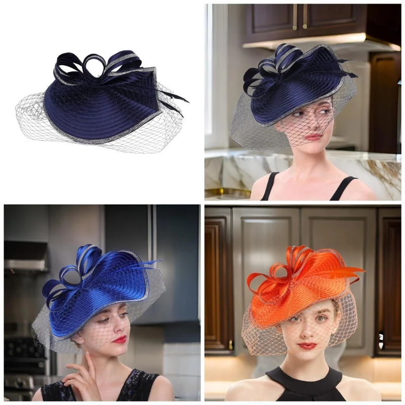 Vintage Exaggerated Hair Accessory Unique Black Headpieces Party Headwear For Fashionable Women Polyester Hairpieces