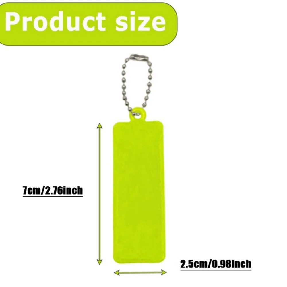3PCS Strip Pendant PVC Rectangular Shape Keychain Travel Backpack Decoration Pendant