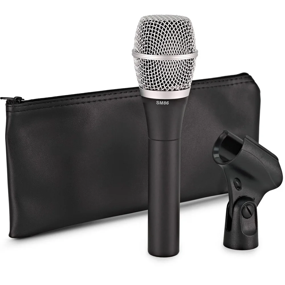 ميكروفون صوتي احترافي ديناميكي قلبي SM86 لمرحلة الغناء أداء صوتي مباشر احترافي مع مشبك ميكروفون #2