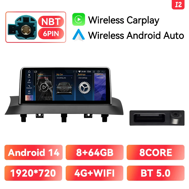 XONRICH Auto Multimedia Speler Voor BMW X3 F25 X4 F26 CIC NBT Android 14 Draadloze Carplay Android Auto GPS 4G Wifi DSP Stereo