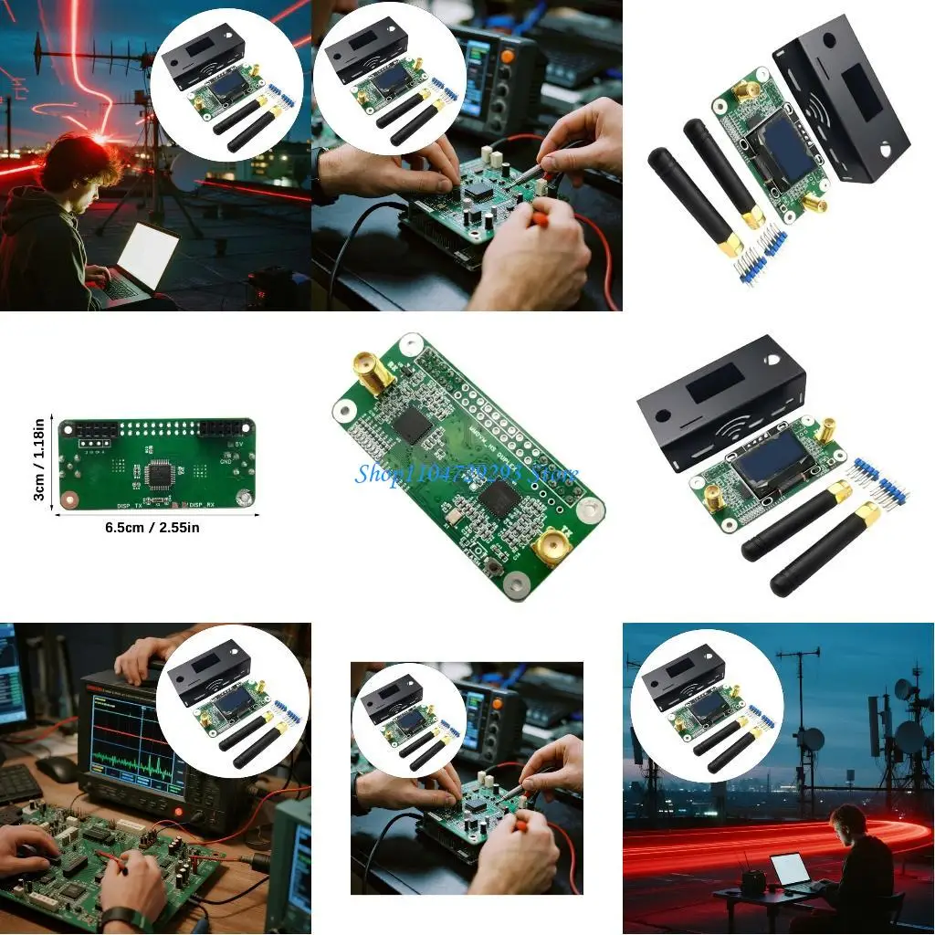 Y2GD Fully Tested MMDVM Double Duplex Hotspot Board with Antennas and Case 10mW Power