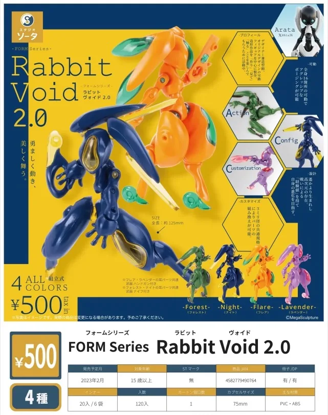 

Gacha Figure Small Scale Model SO-TA RABBIT VOID High Dimensional Model of Joint Movable Robots Action Figure Model Toys