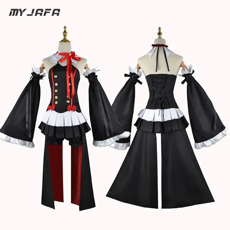 Seraph Of The End Owari no Seraph Krul Tepes disfraz de Cosplay peluca de Anime uniformes de mujer vestido de vampiro bruja