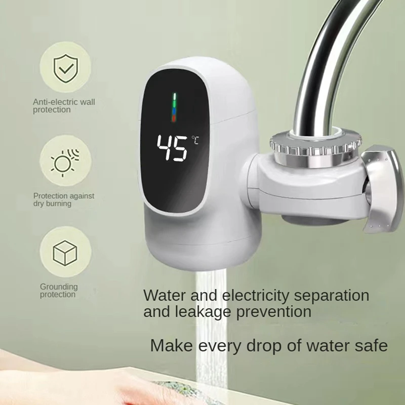 3000W Instant Electric Hot Water Heater Faucet Digital Display Heating Tap Water Heater For Bathroom Faucet