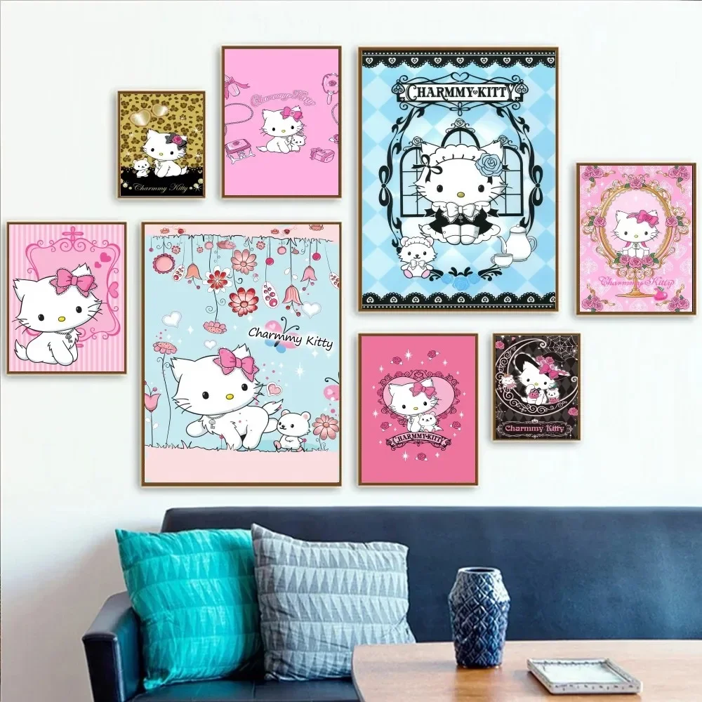 1pc Anime Sanrio Charmmy Kitty Poster HD Posters Home Room Bar Cafe Decor Art Wall Painting Picture