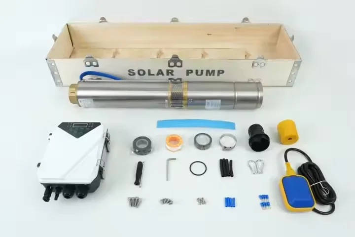 Pompe Submersible solaire haute efficacité 4 ", pour alimentation et Irrigation agricoles, énergie solaire AC380V/DC520V 7.48