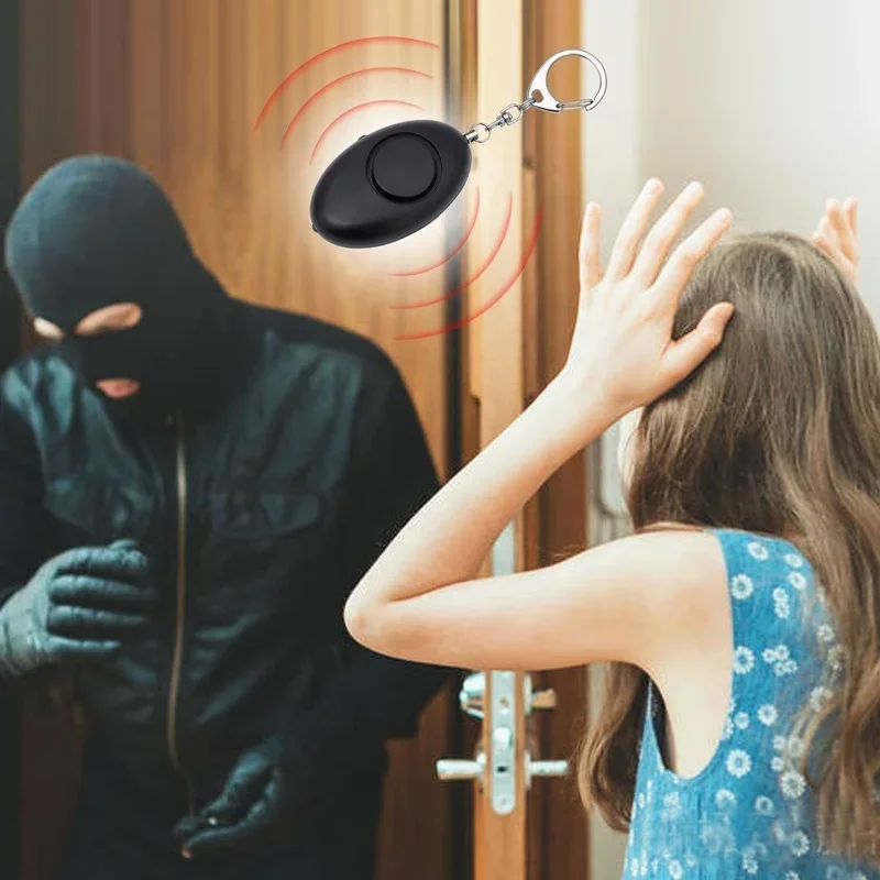 125dB Egg Shape Self Defense Alarm Girl Women Elderly Security Protect Alert Personal Safety Scream Emergency Alarm Keychain