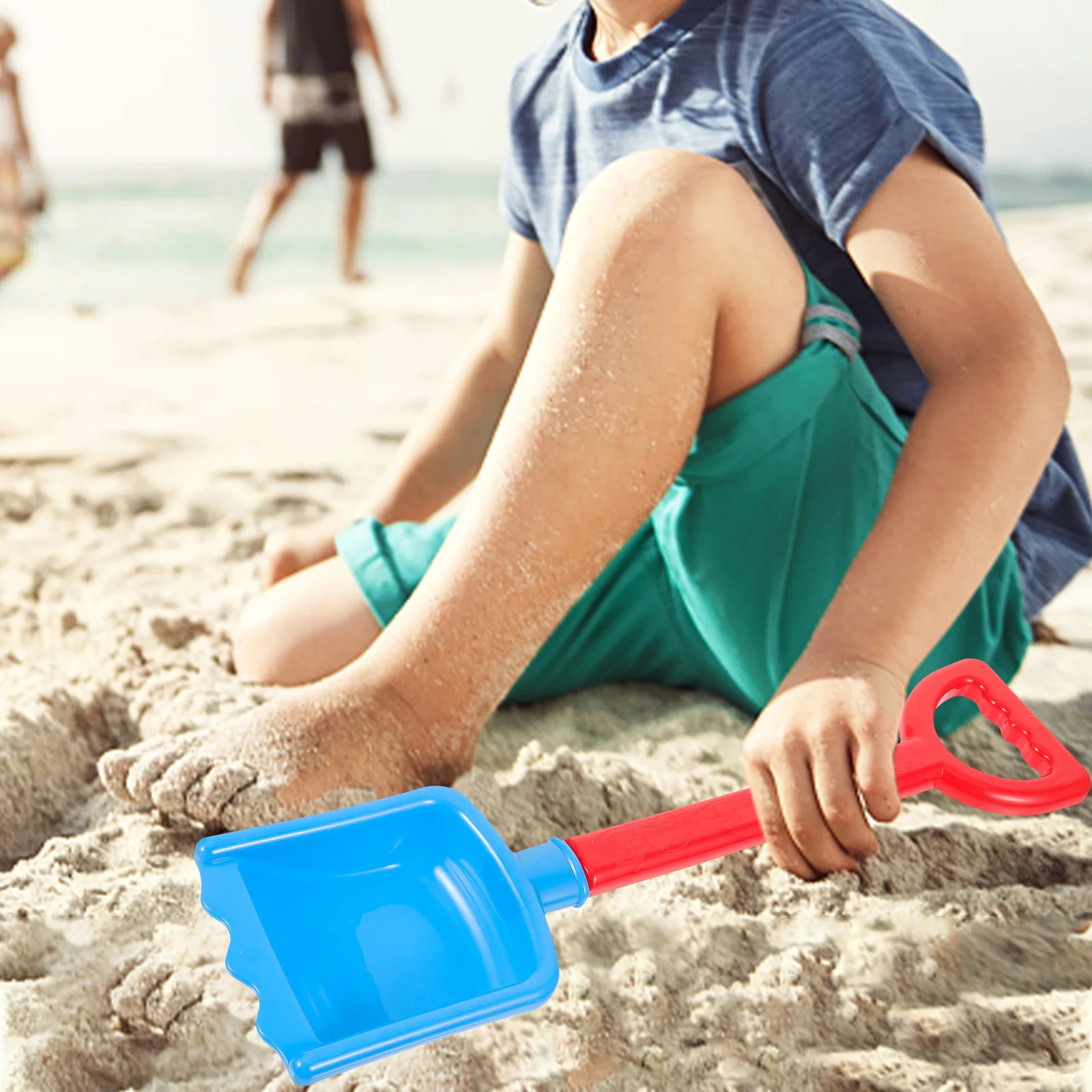 4Pcs Kids Sand Toys Beach Shovels Lightweight Plastic Children Digging Toys Colored Outdoor Portable Fun Shovels